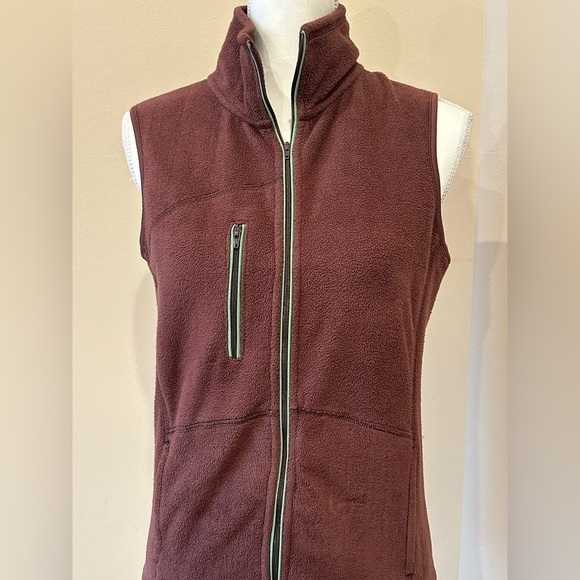 Toad&Co Horny Toad Brown Fleece Zip Up Vest Women’s Small - Picture 3 of 7